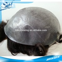 Very durable thin skin toupee in stock