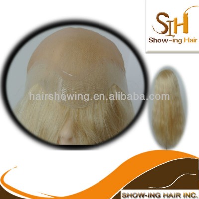 Top quality blond color full cap wig