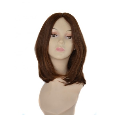 best selling high-end keep cuticles silk top/skin top Brazilian virgin hair  with clips Kosher wig Jewish wig