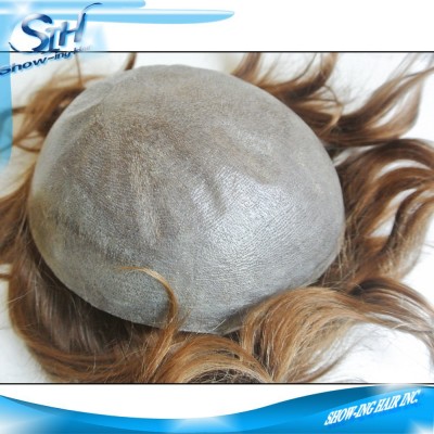 Injected super thin skin men's toupee in stock