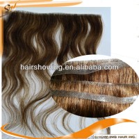 Top quality hand tied Brazilian virgin hair skin weft