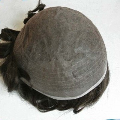 Invisible hairline men's toupee in stock